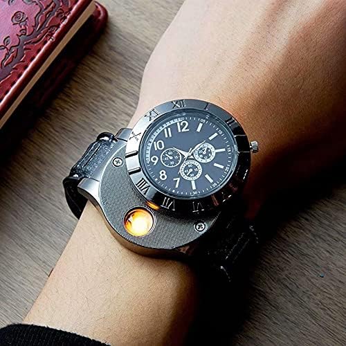 ๐ฅโ Military USB Lighter Watch for Men โ Windproof, Rechargeable & Stylish Gift ๐