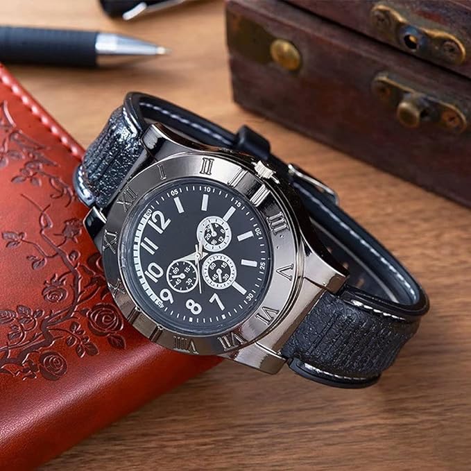 ๐ฅโ Military USB Lighter Watch for Men โ Windproof, Rechargeable & Stylish Gift ๐